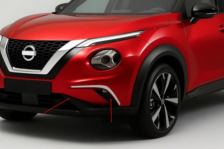 Nissan Juke 2020- Nakładki na Reflektory Chromowane (2 szt, Stal Nierdzewna) Image