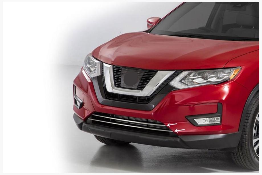 Nissan X-trail T32/Rogue 2014-2021 Nakładki na kratkę zderzaka (2017-2021, 2 szt, stal nierdzewna) Image