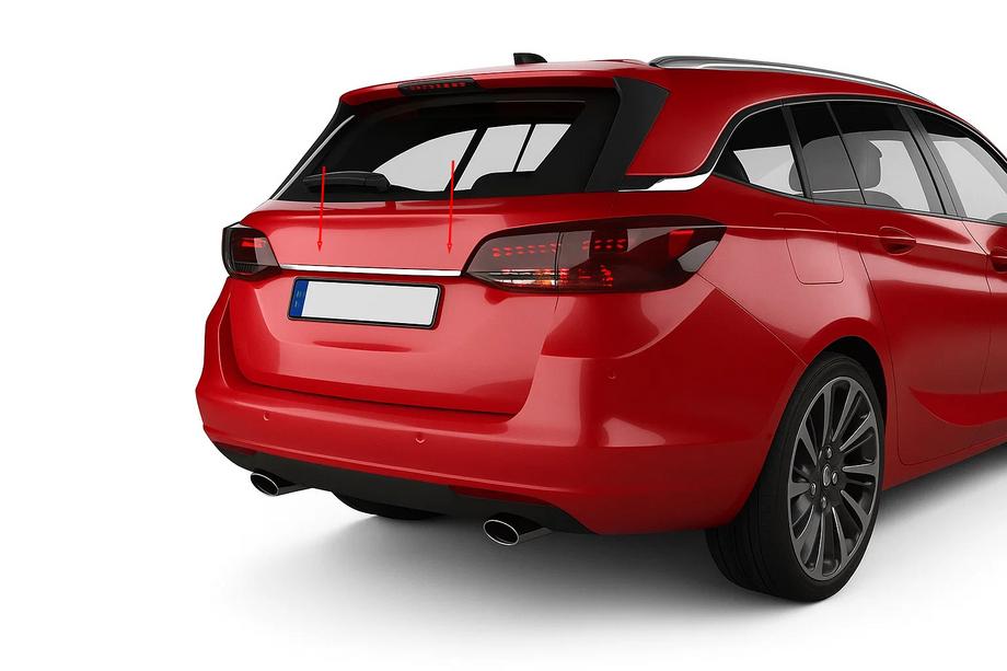 Opel Astra K 2016-2021 Listwa chromowana nad tablicą rejestracyjną (SW, stal nierdzewna) Image