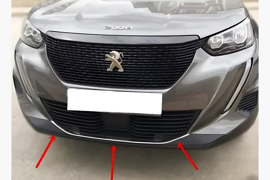 Peugeot 2008 2019- Nakładka na przedni zderzak (1 szt, stal nierdzewna) Image