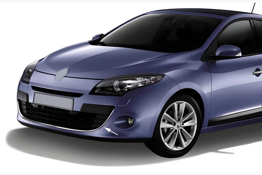 Renault Megane III 2009-2016 Nakładka na przedni zderzak 2013-2016 (HB, stal nierdzewna) Image