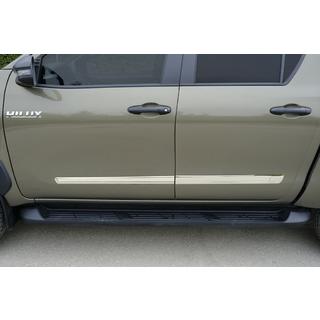 Nakładki na listwy OmsaLine (4 szt, stal nierdzewna) Toyota Hilux 2015- zdjęcia 2