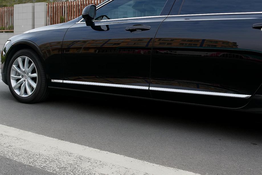 Volvo S90/V90 2016- Chromowane Listwy Drzwiowe (do V90, Stal Nierdzewna) Image