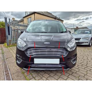 Nakładki na grill Carmos (od 2018, 7 szt, stal nierdzewna) Ford Courier 2014-2023 zdjęcia 1