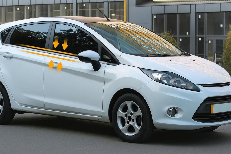 Ford Fiesta 2008-2017 Listwy okienne stal nierdzewna (4 szt.) Image