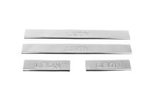 Seat Leon 2013-2020 Nakładki progowe stal nierdzewna Carmos V2 (4 szt.) zdjęcia 1