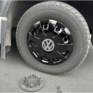 Kołpaki czarne ABS (1-częściowe, zestaw 4 szt.) Volkswagen Crafter 2006-2016 zdjęcia 1