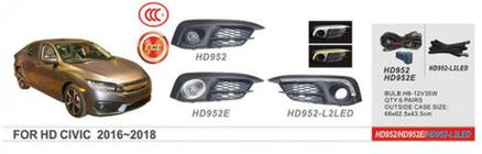 Honda Civic Sedan X 2016-2021 Światła przeciwmgielne 2016-2019 (Halogenowe) zdjęcia 1