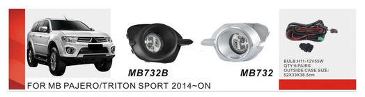 Mitsubishi Pajero Sport 2015- Światła przeciwmgielne 2015-2019 (2 szt, Halogen) zdjęcia 1