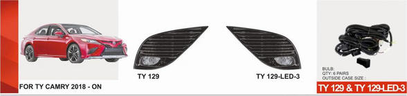 Toyota Camry 2017–2023 Lampy przeciwmgielne LED typu US (2 szt.) zdjęcia 1