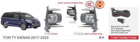 Toyota Sienna 2010-2020 Światła przeciwmgielne 2017-2020 (2 szt, halogenowe) zdjęcia 1