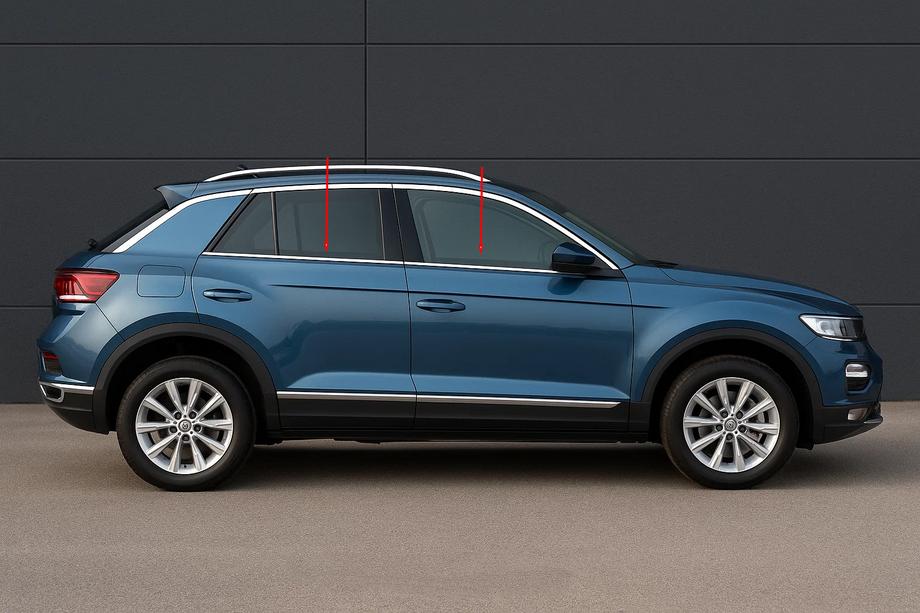 Volkswagen T-Roc 2017-2025 Listwy ozdobne okien nierdzewne (4 szt) Image