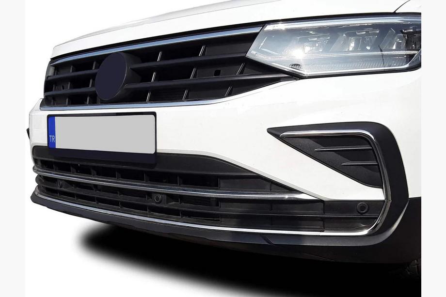 Volkswagen Tiguan 2016-2023 Nakładki na światła przeciwmgielne 2020+ (4 szt, stal nierdzewna) Image