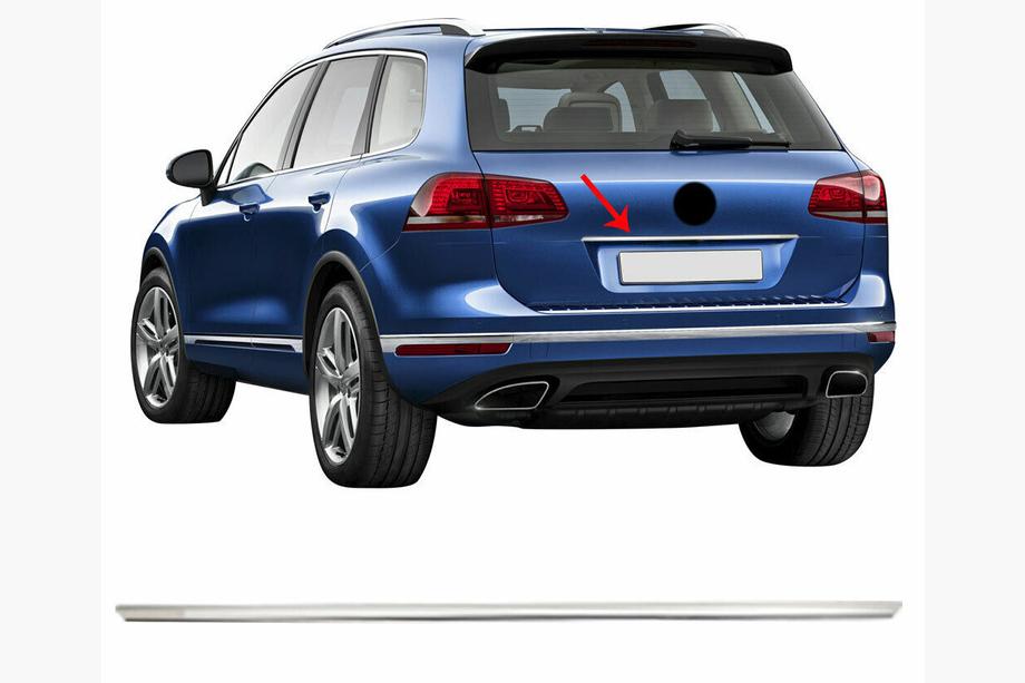 Volkswagen Touareg 2018- Listwa chromowana nad tablicą rejestracyjną OmsaLine (stal nierdzewna) Image