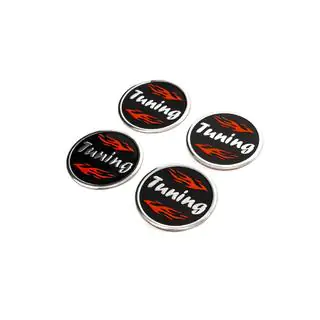 Naklejki na dekielki felg Tuning V1 60mm (4szt) zdjęcia 1