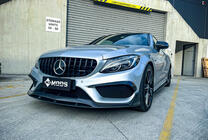 Mercedes C-class W205 2014-2021 Przedni Grill Panamericana GT Czarny (do Avantgarde/AMG-Line/C43 AMG) zdjęcia 5