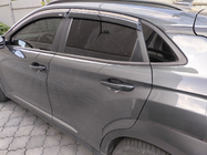 Hyundai Kona 2017-2023 Deflektory szyb z listwą chromowaną (4 szt, Niken) zdjęcia 7