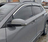 Hyundai Kona 2017-2023 Deflektory szyb z listwą chromowaną (4 szt, Niken) zdjęcia 2