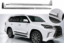 Lexus LX 500d/600 2022- Listwy Drzwiowe F-Sport Białe+Chrom (4 szt, ABS) zdjęcia 1