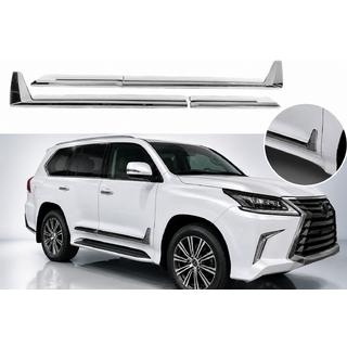 Listwy Drzwiowe F-Sport Białe+Chrom (4 szt, ABS)