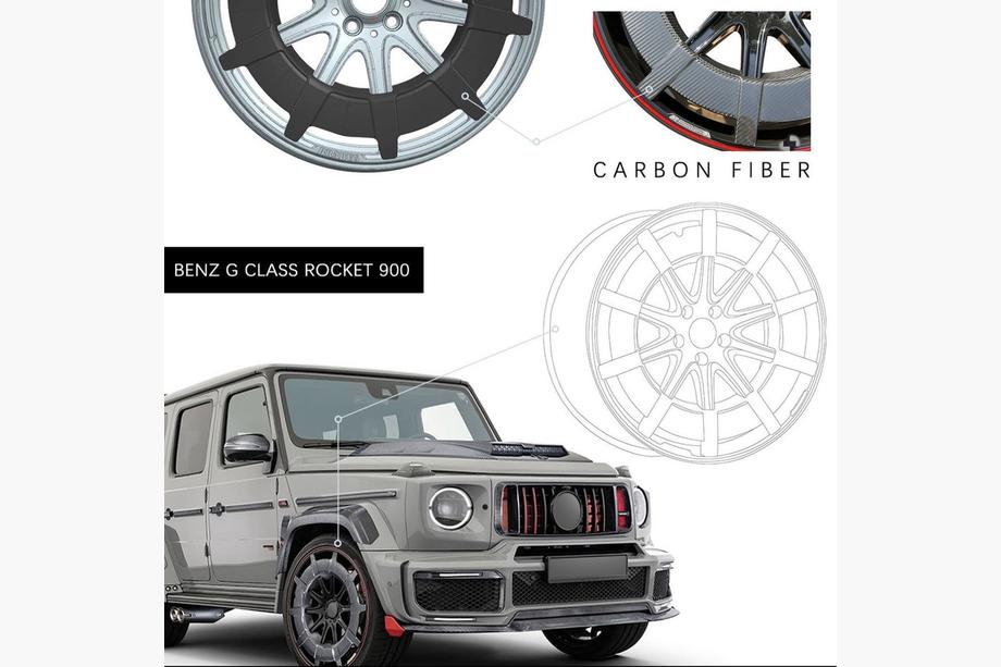 Mercedes G class W463 2018-2024 Kute felgi aluminiowo-węglowe G900 (R24, komplet 4 szt.) Zdjęcia 18