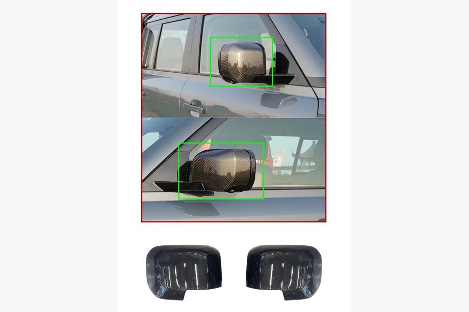 Land Rover Defender 2019- Nakładki na Lusterka z Włókna Węglowego Image