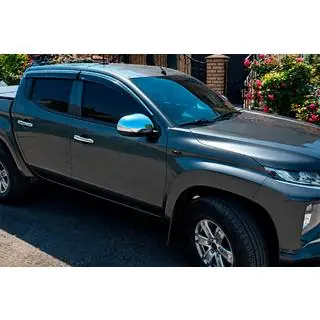 Deflektory szyb z listwą chromowaną (4 szt, Niken)