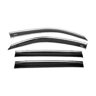 Deflektory szyb z listwą chromowaną (4 szt, Niken) Lexus LX570/450d 2008-2022 zdjęcia 4