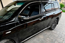 Toyota Highlander 2008-2013 Deflektory szyb z listwą chromowaną (4 szt, Niken) zdjęcia 5