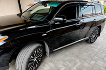 Toyota Highlander 2008-2013 Deflektory szyb z listwą chromowaną (4 szt, Niken) zdjęcia 1