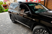 Toyota Highlander 2008-2013 Deflektory szyb z listwą chromowaną (4 szt, Niken) zdjęcia 6