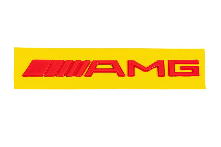 Mercedes-Benz Emblemat AMG (20cm, ABS, czerwony) Zdjęcia 2