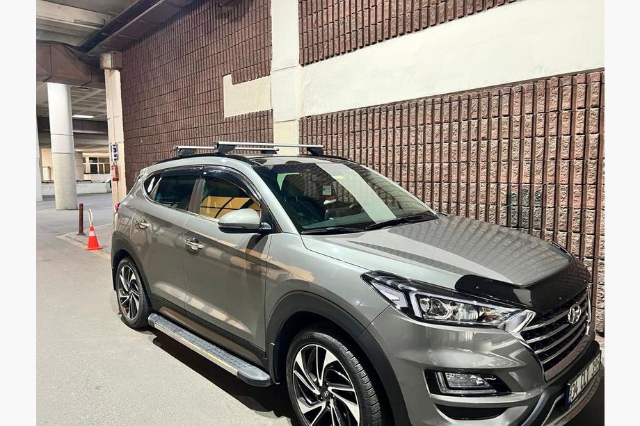 Hyundai Tucson TL 2016-2021 Belki dachowe na zintegrowane relingi z zamkiem Wizard V2 (2 szt) 115cm, szare Zdjęcia 6