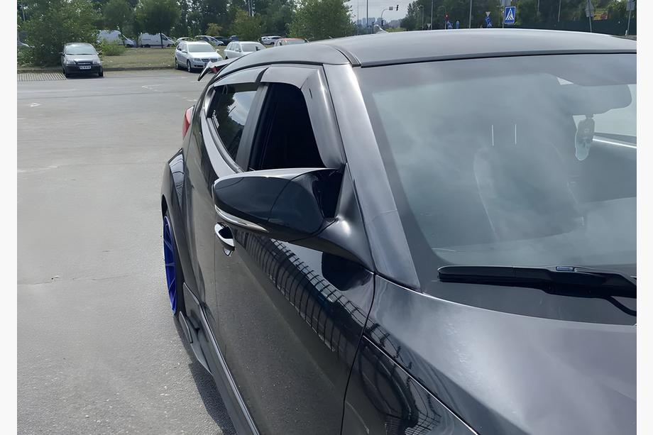 Hyundai Veloster 2011-2017 Nakładki na lusterka z wycięciem na kierunkowskaz w stylu BMW (2 szt.) Zdjęcia 2
