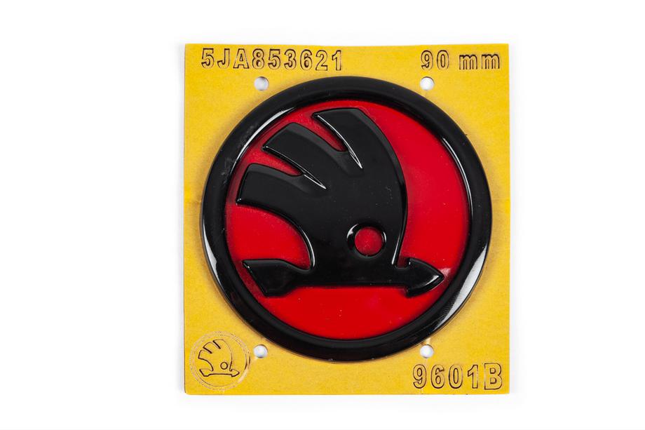 Skoda Czerwone emblemat 5JA853621 (89 mm) Zdjęcia 1