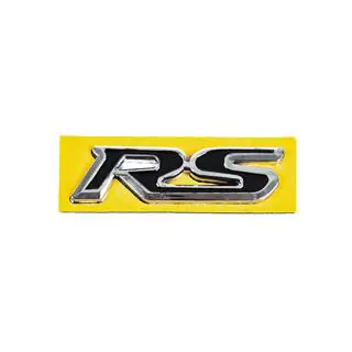 Emblemat RS czarny z chromem (95mm x 25mm) zdjęcia 1