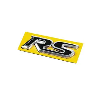 Emblemat RS czarny z chromem (95mm x 25mm) zdjęcia 2