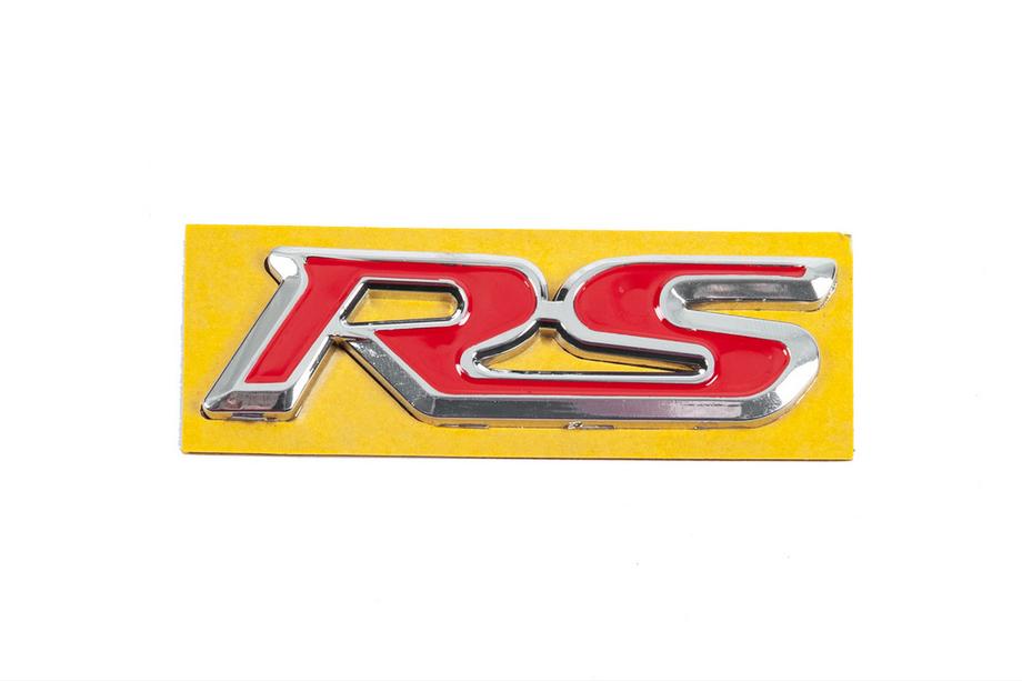 Honda Emblemat RS czerwony z chromem (95mm x 25mm) Image