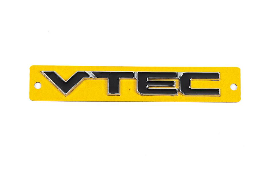 Honda Emblemat VTEC czarny z chromem (110mm x 15mm) Zdjęcia 1