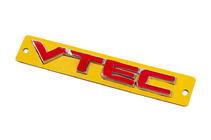 Honda Emblemat VTEC czerwony z chromem (110mm x 15mm) zdjęcia 2