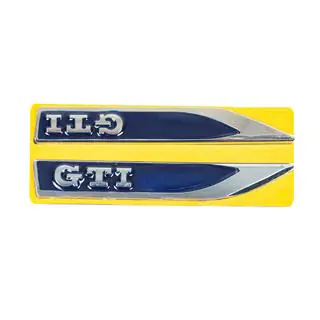 Boczne listwy GTI niebieski chrom (145mm x 22m) zdjęcia 1