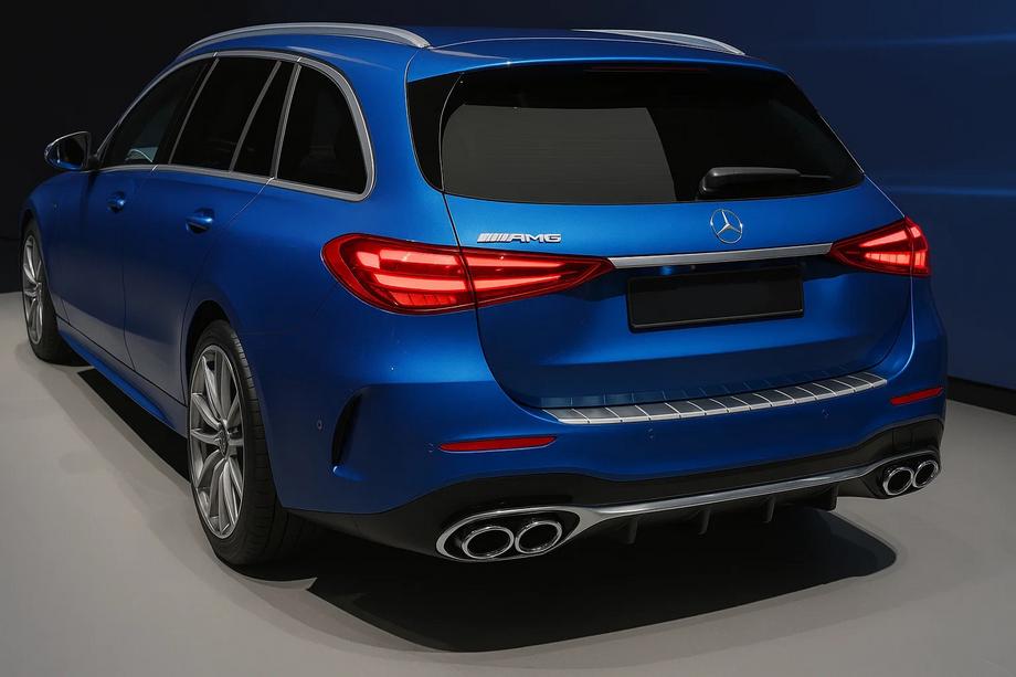 Mercedes C-class W206 2022- Nakładka na tylny zderzak Carmos mat (SW, stal nierdzewna) Image