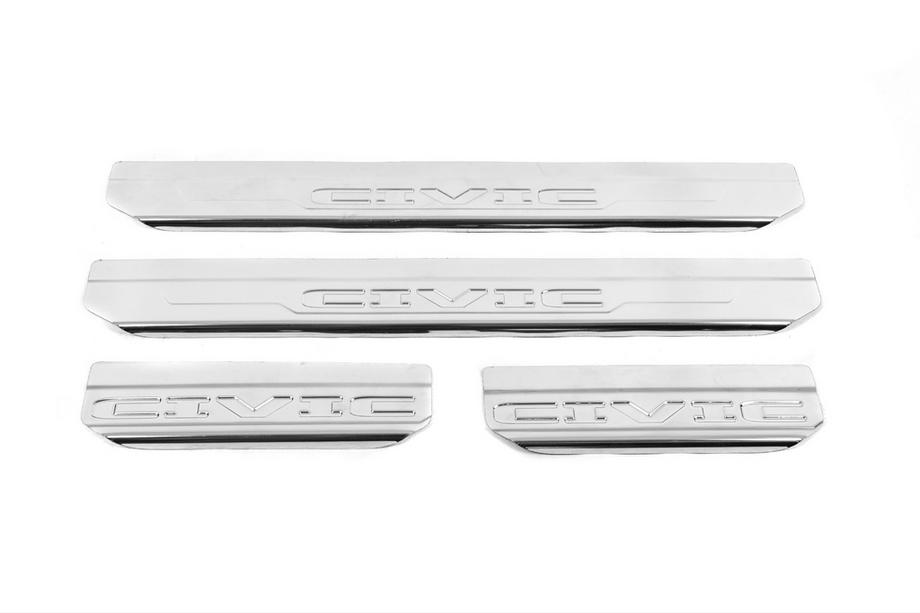 Honda Civic Sedan VIII 2006-2011 Nakładki progowe stal nierdzewna Carmos V2 (4 szt.) Zdjęcia 1