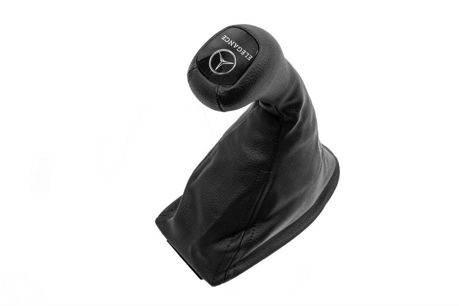 Mercedes E-class W211 2002-2009 Gałka i mieszek zmiany biegów OEM Elegance-Mercedes (skóra ekologiczna) Zdjęcia 4
