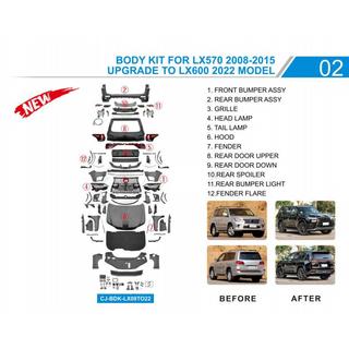 Zestaw body kit facelift do LX600 Lexus LX570/450d 2008-2022 zdjęcia 2