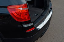 BMW X3 F25 2011-2018 Nakładka na tylny zderzak ze stali nierdzewnej OmsaLine (połysk, nierdzewna) zdjęcia 1