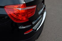 BMW X3 F25 2011-2018 Nakładka na tylny zderzak ze stali nierdzewnej OmsaLine (połysk, nierdzewna) zdjęcia 6