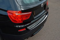 BMW X3 F25 2011-2018 Nakładka na tylny zderzak ze stali nierdzewnej OmsaLine (połysk, nierdzewna) zdjęcia 2