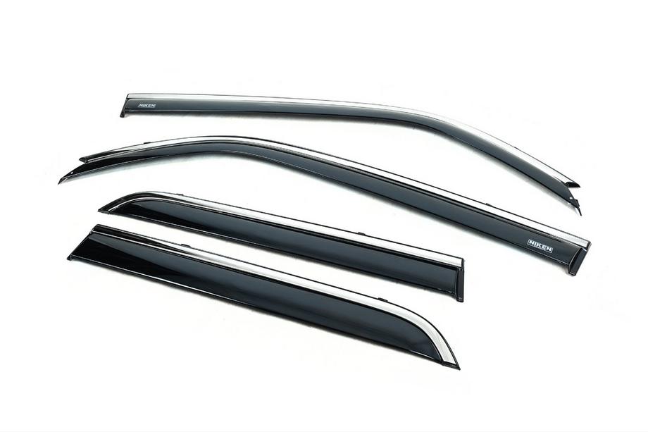 Toyota 4Runner 2009-2024 Deflektory szyb z listwą chromowaną (4 szt, Niken) Image