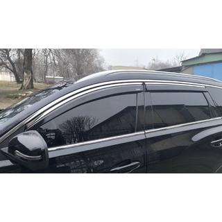 Deflektory szyb z listwą chromowaną (4 szt, Niken) Chery Tiggo 7 2020- zdjęcia 2